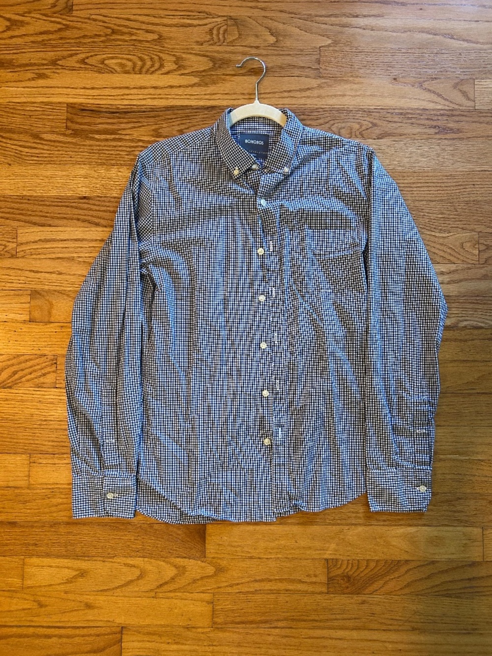 Blue and White Gingham Button Down
